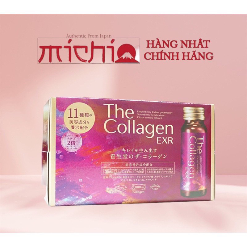 Nước uống The Collagen EXR Shiseido Nhật Bản - hộp 10 lọ x 50ml