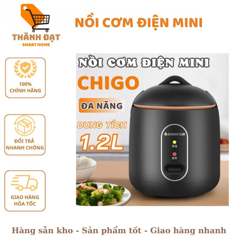 Nồi Cơm Điện Mini Chigo Chính Hãng, Nồi Nấu Đa Năng, Nấu Cơm, Hầm Cháo, Hấp