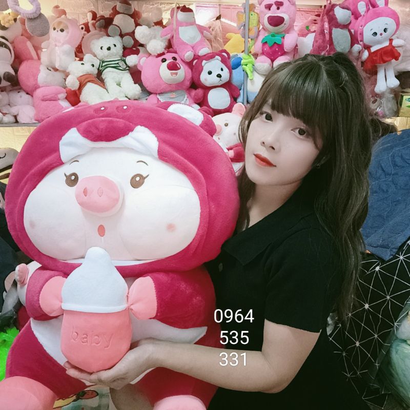 Gấu bông,heo dâu coslay