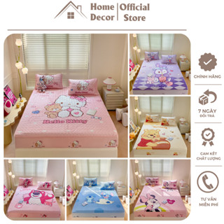 Ga giường và vỏ gối nỉ nhung trần bông nhập khẩu cao cấp, set ga gối nỉ mùa đông in nhiệt cao cấp thoáng khí mềm mịn