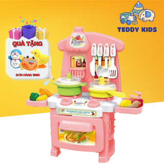 Bộ đồ chơi bếp nấu ăn kèm xe đẩy cho bé