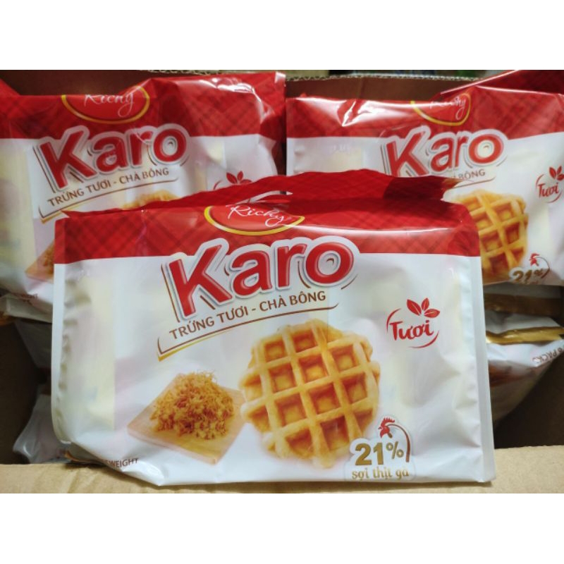 Bánh Karo Richy trứng tươi Chà Bông bịch 6 cái 156g