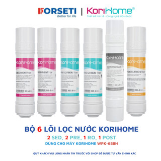 Combo 6 lõi lọc nước Korihome chính hãng dùng cho máy lọc nước Korihome WPK-688H
