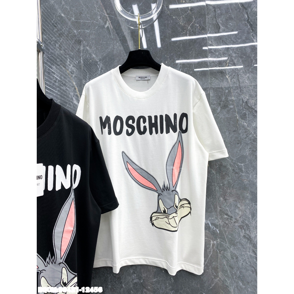 🔥Hot🔥Áo thun Moschino in hình thỏ thiết kế hot trend Nam nữ New 2023