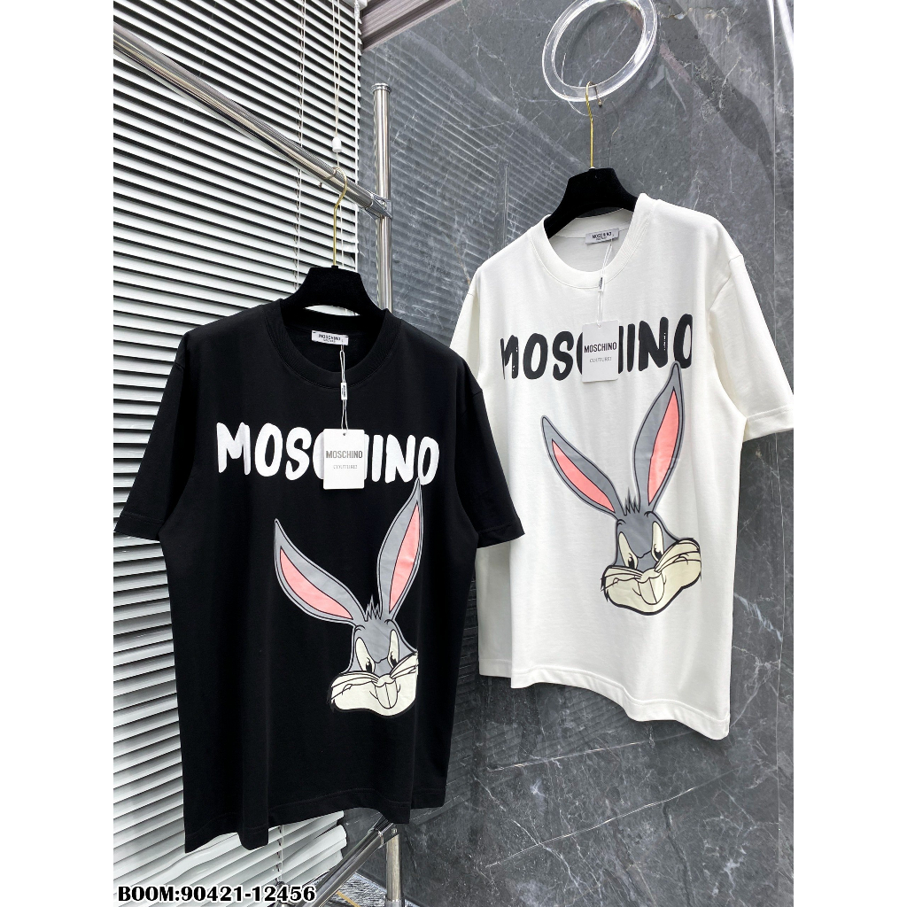 🔥Hot🔥Áo thun Moschino in hình thỏ thiết kế hot trend Nam nữ New 2023