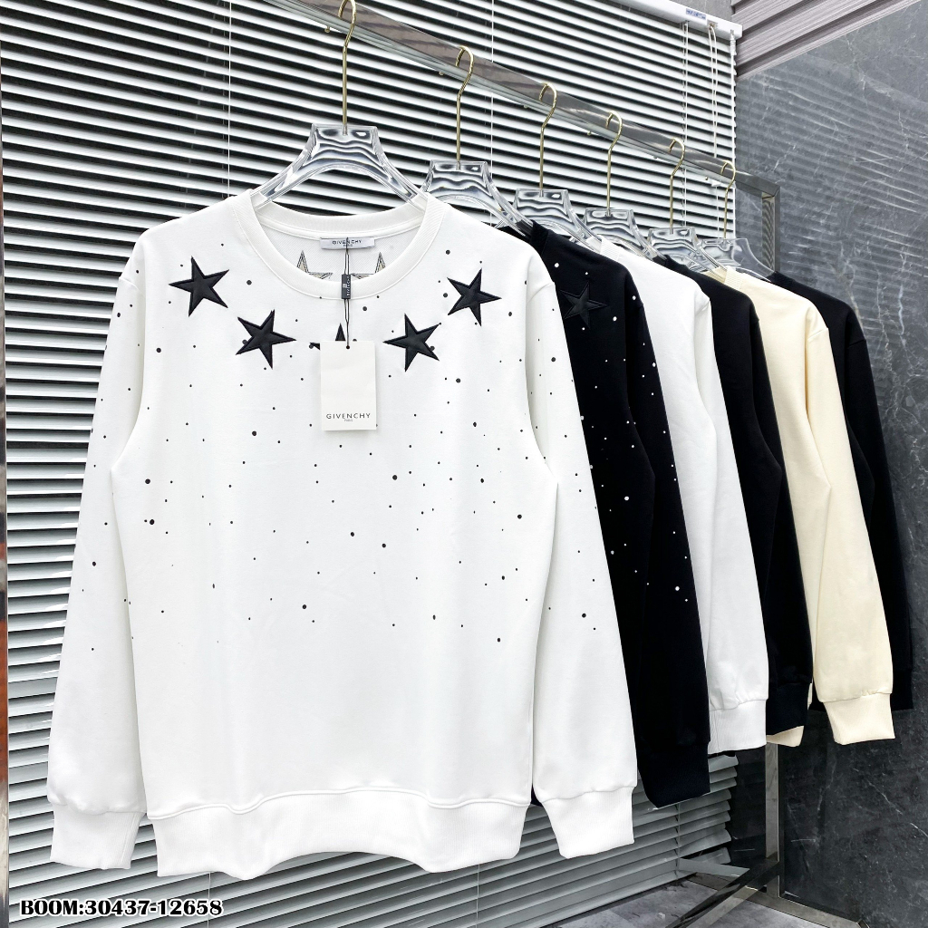 🔥Hot🔥Áo nỉ GVC thêu da họa tiết thiết kế hot trend Nam Nữ Thu Đông 2023