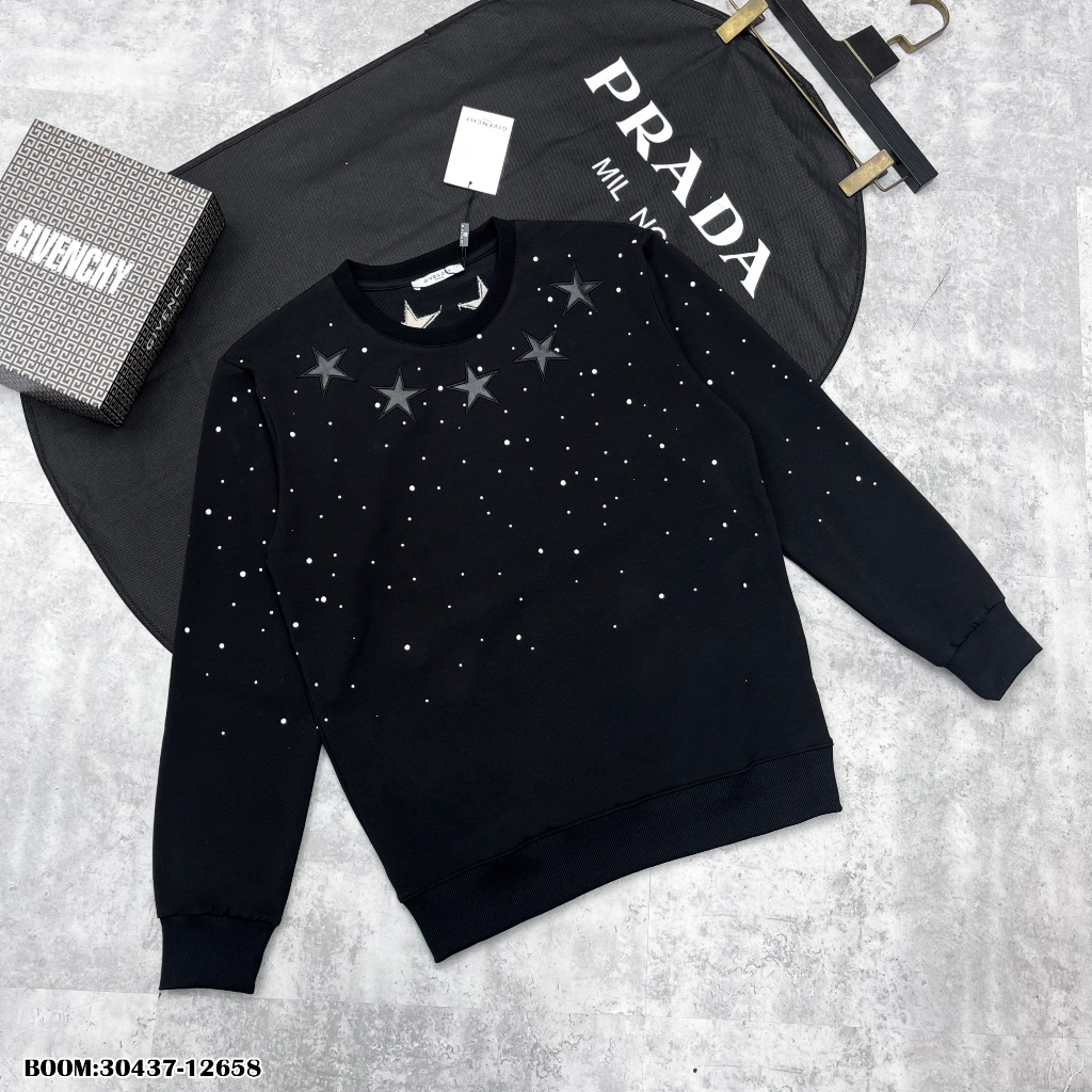 🔥Hot🔥Áo nỉ GVC thêu da họa tiết thiết kế hot trend Nam Nữ Thu Đông 2023