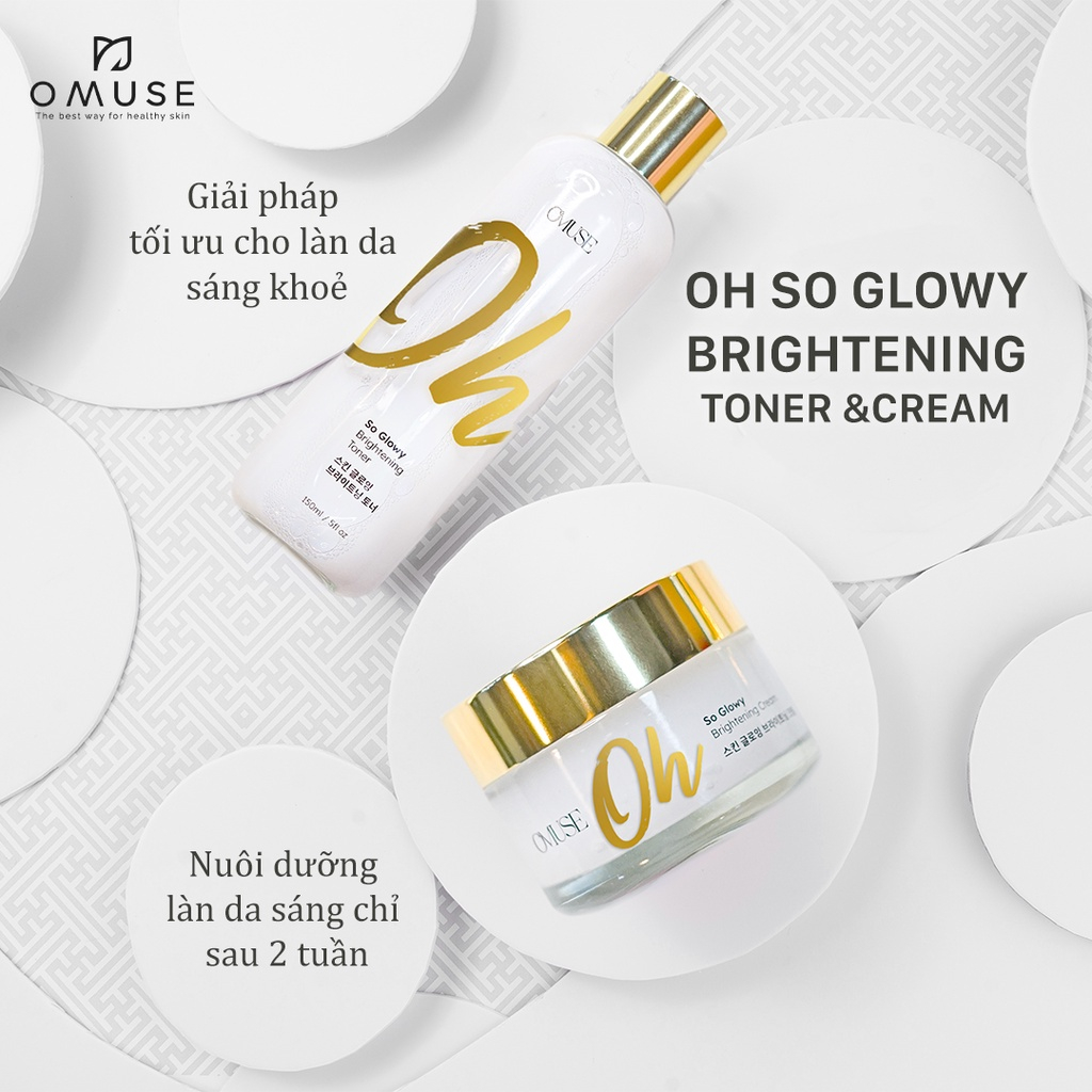 Toner cấp ẩm dưỡng trắng da OMUSE Oh So Glowy Brightening 150ml - Vamima