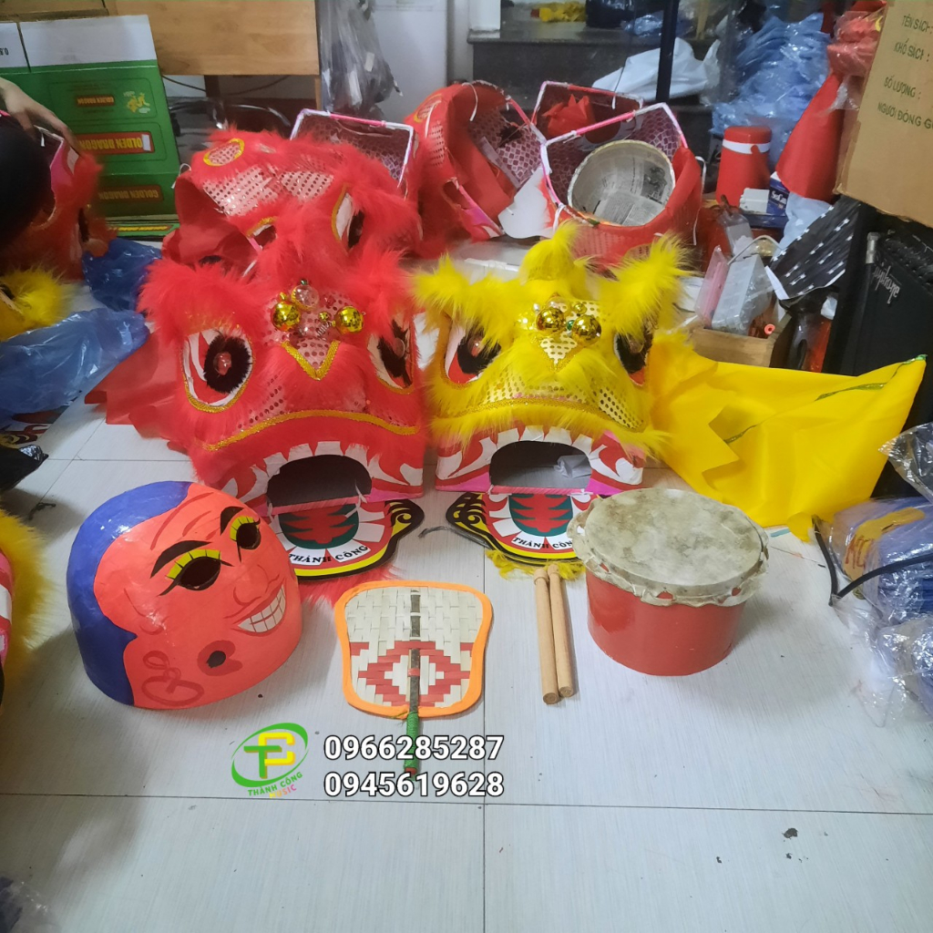 Đầu múa lân+đuôi cho bé 2-8 tuổi