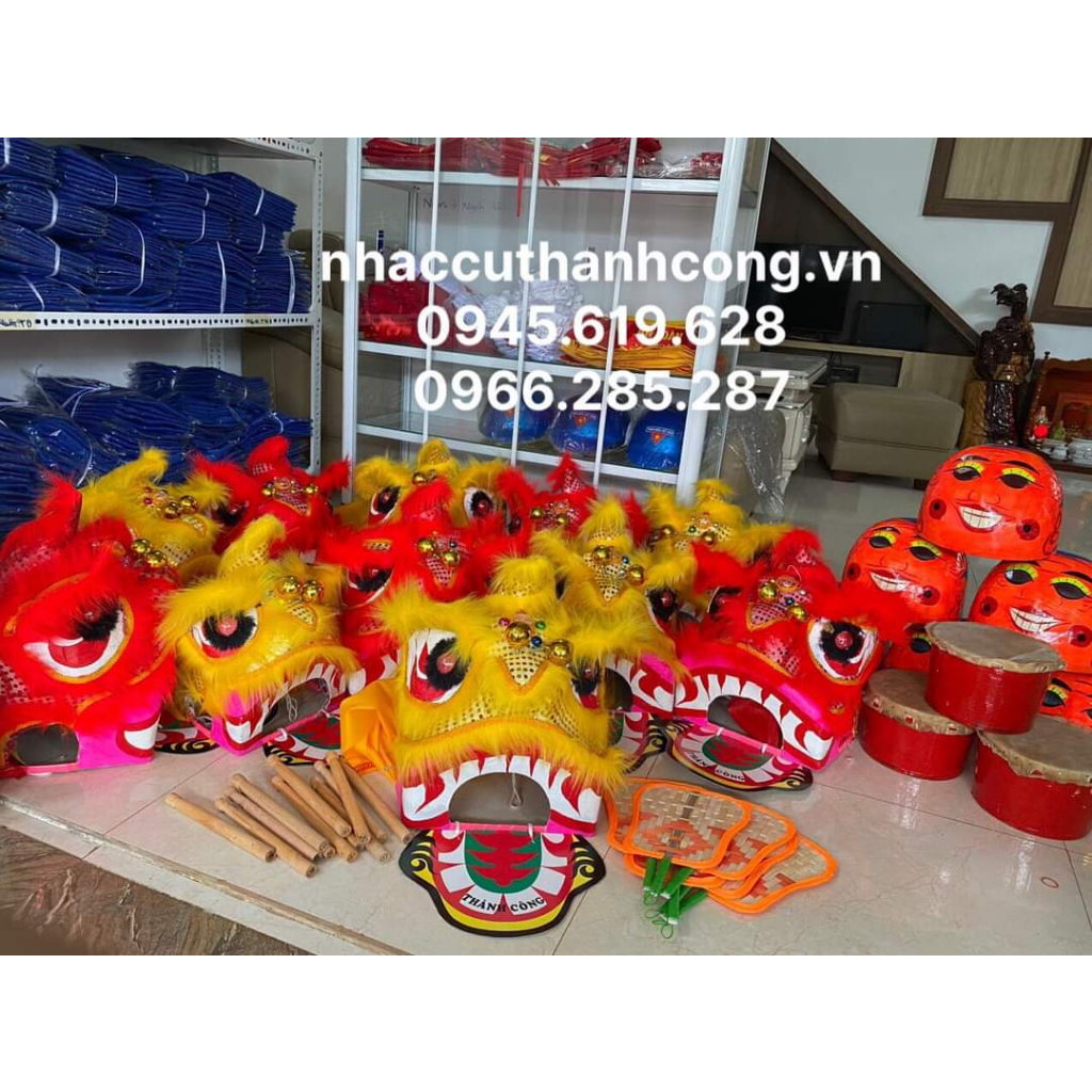Đầu múa lân+đuôi cho bé 2-8 tuổi