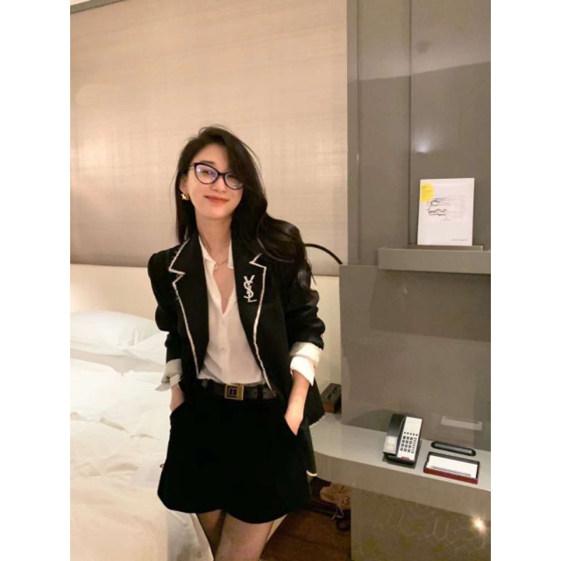 Áo khoác vest phối viền kèm tag cao cấp