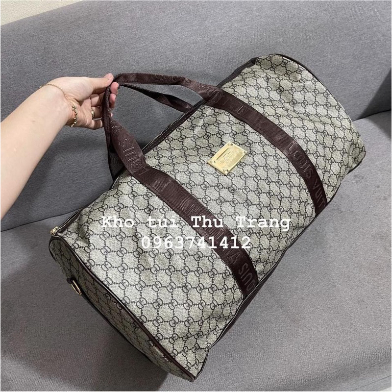 Túi trống du lịch quai dù, có kèm dây đeo chéo size 30x50cm