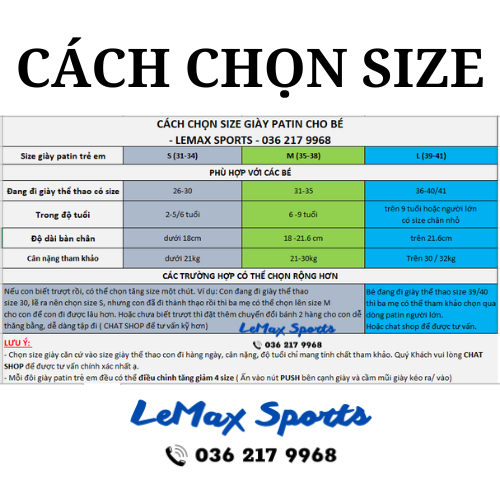 Giày Trượt Patin Trẻ Em, Tặng Bảo Vệ Chân Tay 6 Chi Tiết và Túi Đựng Giày.Giày Patin Cho Bé Phát Sáng, Bánh Bằng Cao Su