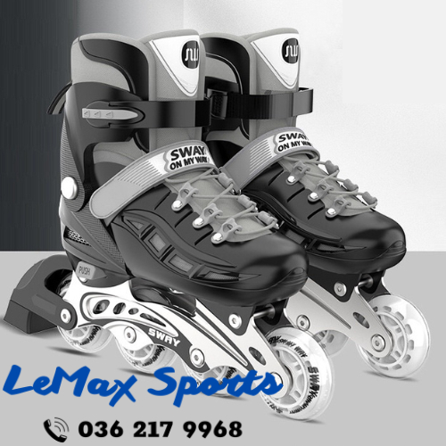 Giày Trượt Patin Trẻ Em, Tặng Bảo Vệ Chân Tay 6 Chi Tiết và Túi Đựng Giày.Giày Patin Cho Bé Phát Sáng, Bánh Bằng Cao Su