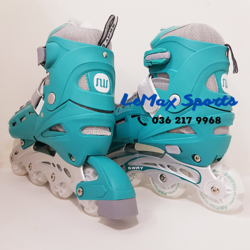 Giày Trượt Patin Trẻ Em, Tặng Bảo Vệ Chân Tay 6 Chi Tiết và Túi Đựng Giày.Giày Patin Cho Bé Phát Sáng, Bánh Bằng Cao Su