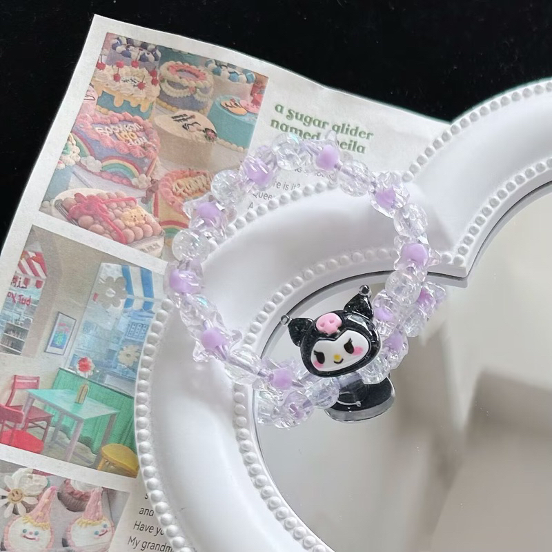 Vòng tay Dây cột tóc hoạt hình Sanrio Kuromi Melody Cinnamoroll dễ thương