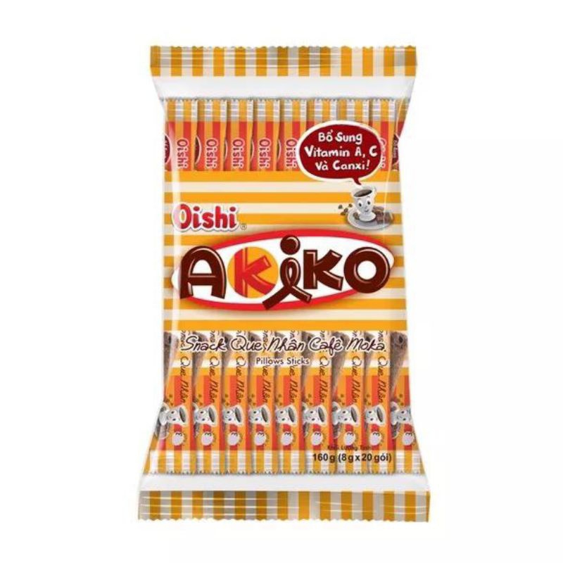Bánh que Akiko Oishi - Bánh xốp que có nhân 20 que 140g TWIN 10 QUE 140G date mới cập nhật liên tục