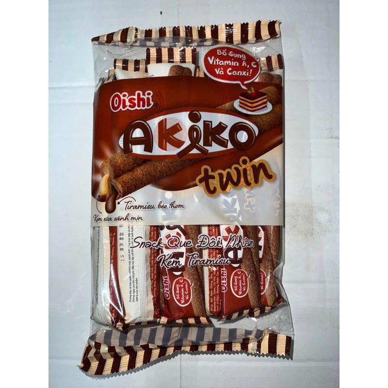 Bánh que Akiko Oishi - Bánh xốp que có nhân 20 que 140g TWIN 10 QUE 140G date mới cập nhật liên tục