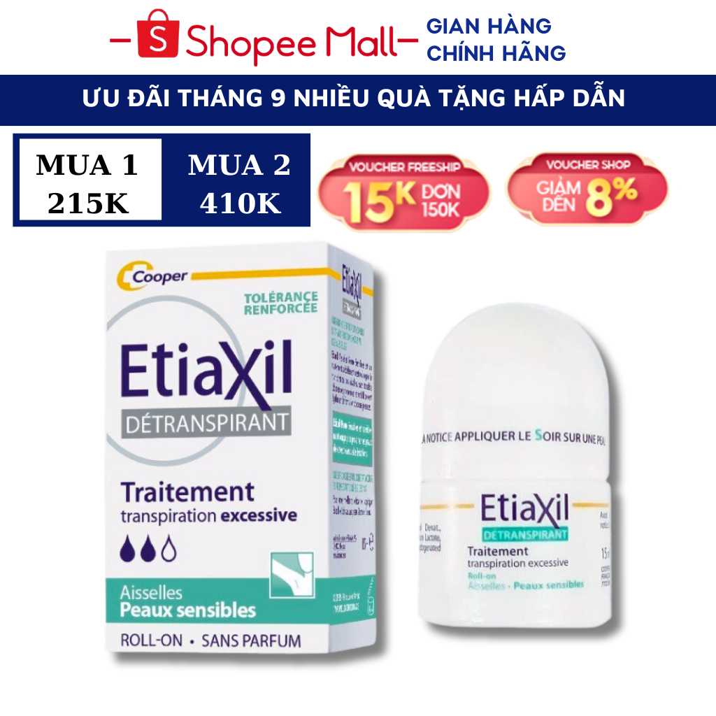 Lăn Khử Mùi Etiaxil Ngăn Mồ Hôi Chuyên Sâu 15ml