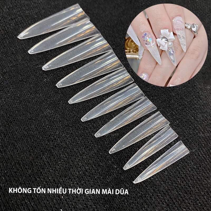 Móng nối form nhọn dài túi 600pcs , móng típ HN NAIL NEW