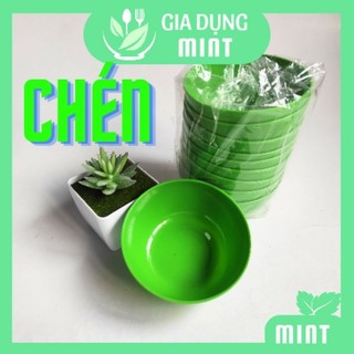 Chén nhựa dẻo ăn cơm màu xanh - chén canh hủ tiếu khô - chén nước - chén chè
