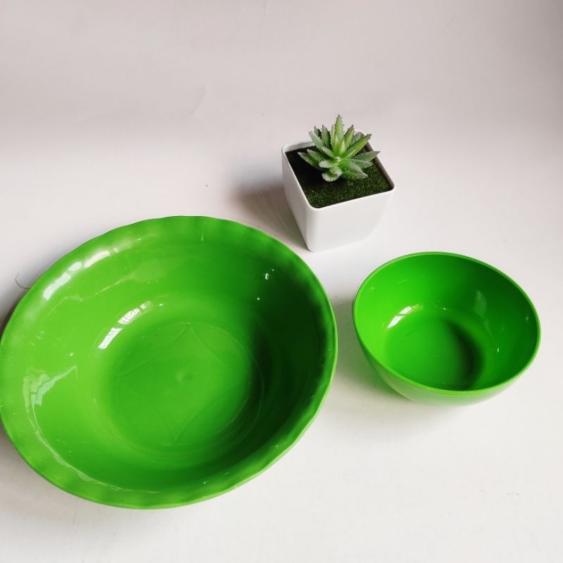 Tô loe nhựa xanh - bát nhựa đựng canh, tô nhựa ăn hủ tiếu màu xanh tiện lợi