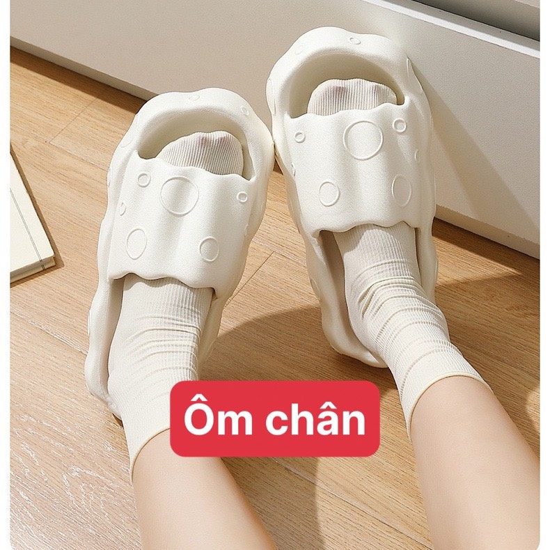 Dép bong bóng bánh mỳ cao cấp nam nữ độn đế 4cm phong cách ulzzang