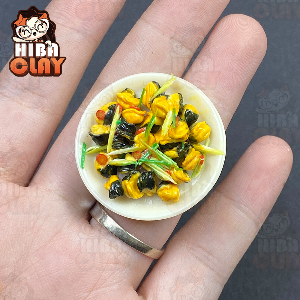 Mô hình đĩa ốc, Mini Food, đồ ăn tí hon , đồ ăn mini mô hình cho búp bê DIY