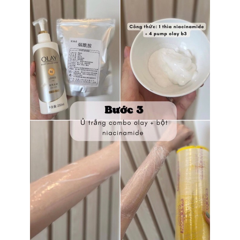Bột Niacinamide B3 dưỡng trắng, làm sáng da