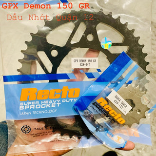 Gpx demon 150 gr nhông 13t 14t 15t 16t - dĩa 44t 428 recto thailand