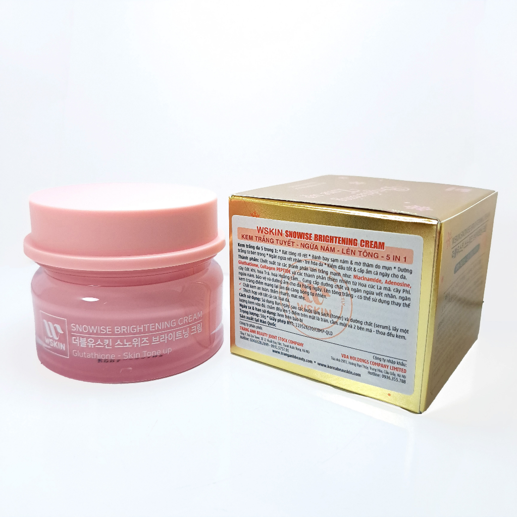 Kem dưỡng trắng da nâng tông mờ nám Wskin Snowise Brightening Cream 50ml