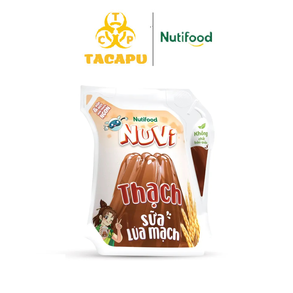 Nuvi Jelly Thạch Đào/ Thạch Nho/ Thạch Lúa Mạch NuVi Power túi 110ml - Thương Hiệu NUTIFOOD - TACAPU