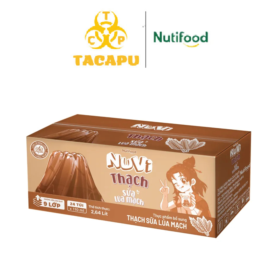 Nuvi Jelly Thạch Đào/ Thạch Nho/ Thạch Lúa Mạch NuVi Power túi 110ml - Thương Hiệu NUTIFOOD - TACAPU