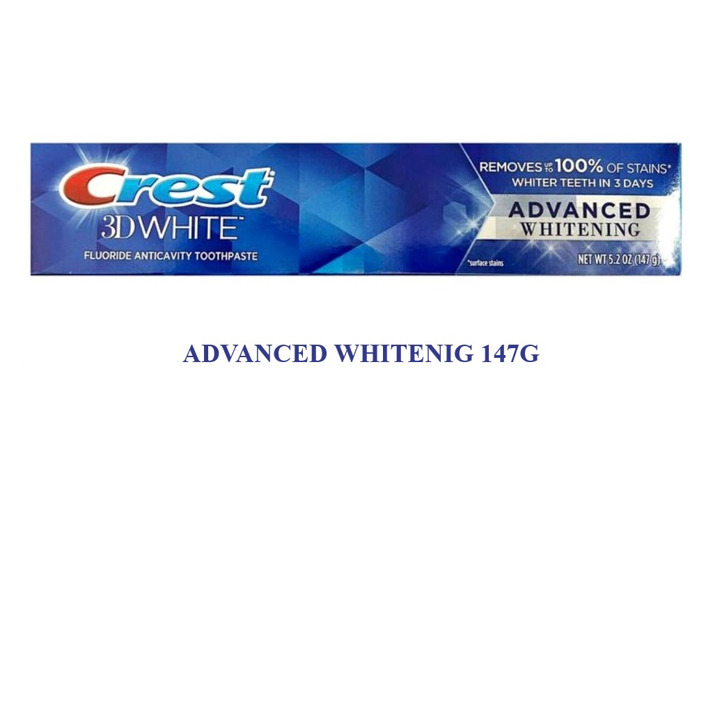 Kem Đánh Răng Crest 3D White Ultra - Advanced Whitening - Radiant Mint - Charcoal - Deep Clean - Arctic