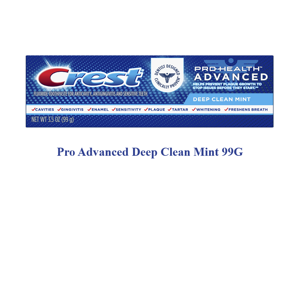 Kem Đánh Răng Crest 3D White Ultra - Advanced Whitening - Radiant Mint - Charcoal - Deep Clean - Arctic