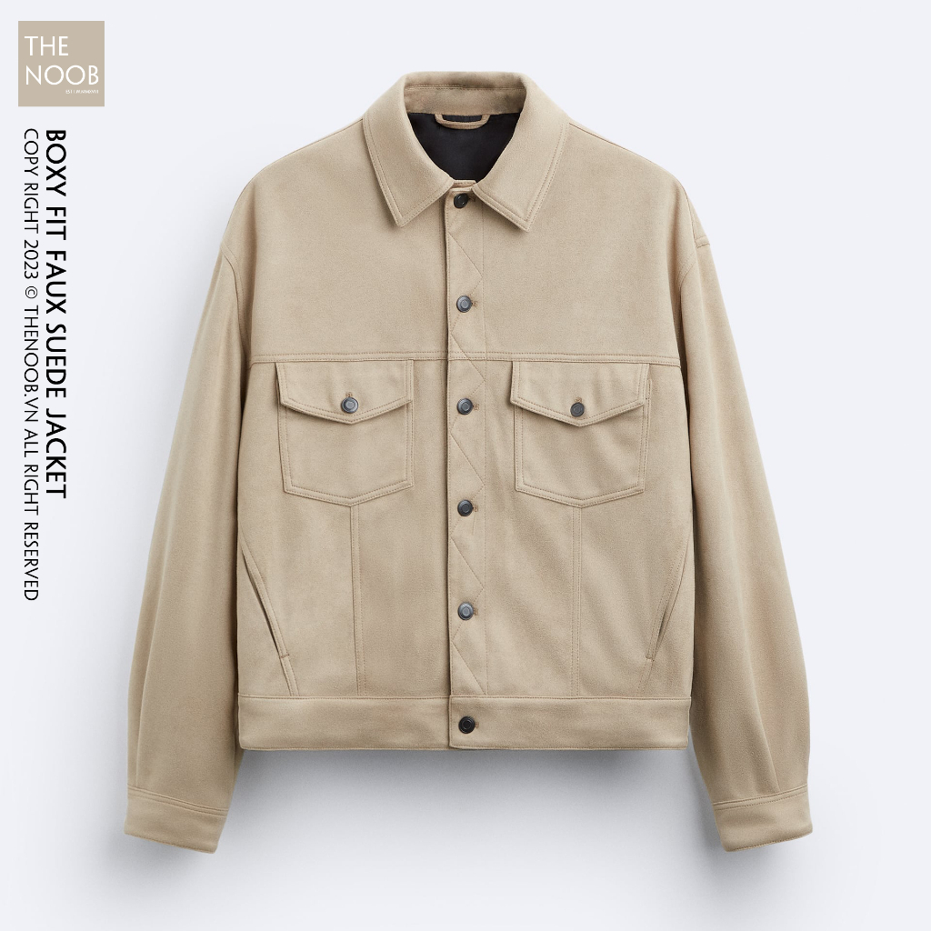 Áo Khoác Cải Da Lộn Dáng Trucker Form Boxy - 2023AK97