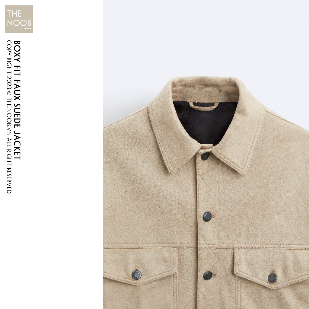 Áo Khoác Cải Da Lộn Dáng Trucker Form Boxy - 2023AK97