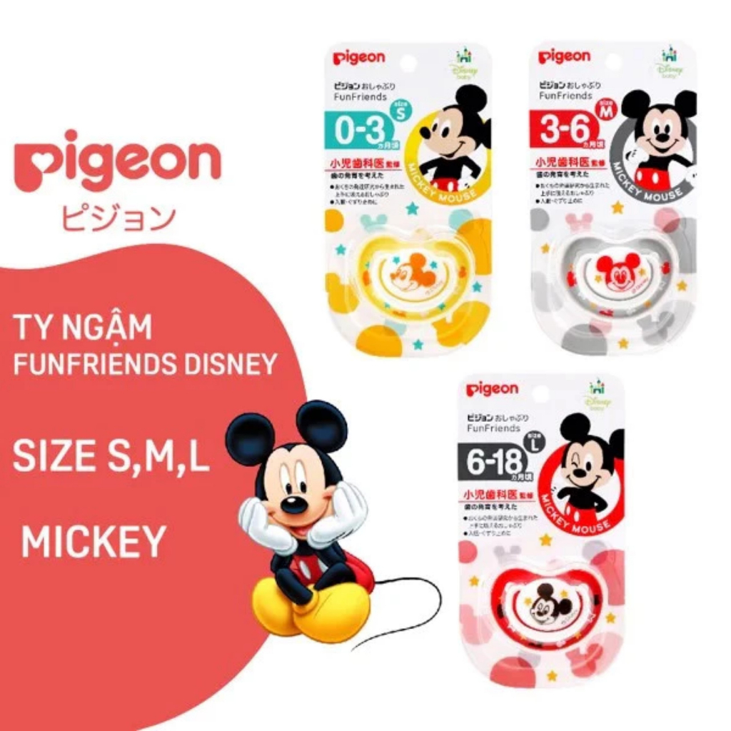 Ty ngậm Disney Mickey Pigeon S/M/L