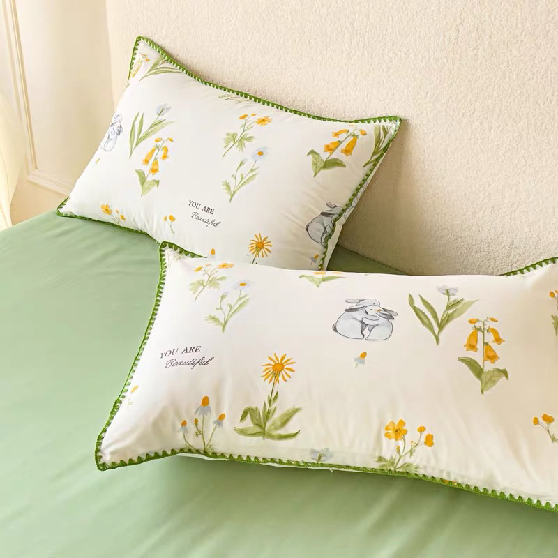 Bộ Chăn Ga Gối Cotton Đũi 4 Món Hoạ Tiết Hoa Nhí Mẫu Mới 2023 Đủ Kích Thước Set Chăn Ga Gối Cotton Bộ Ga Giường Cotton