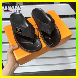 Dép da nam xỏ ngón CAO CẤP FASHION DYNAMON mẫu mới sang trọng, êm chân, dép tông nam da HATASHOP