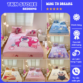 Bộ ga gối nỉ tuyết nhung Disney 5D mềm mịn cho bé chất liệu siêu ấm , Drap giường vỏ gối nỉ in nhiệt mẫu mới 2023