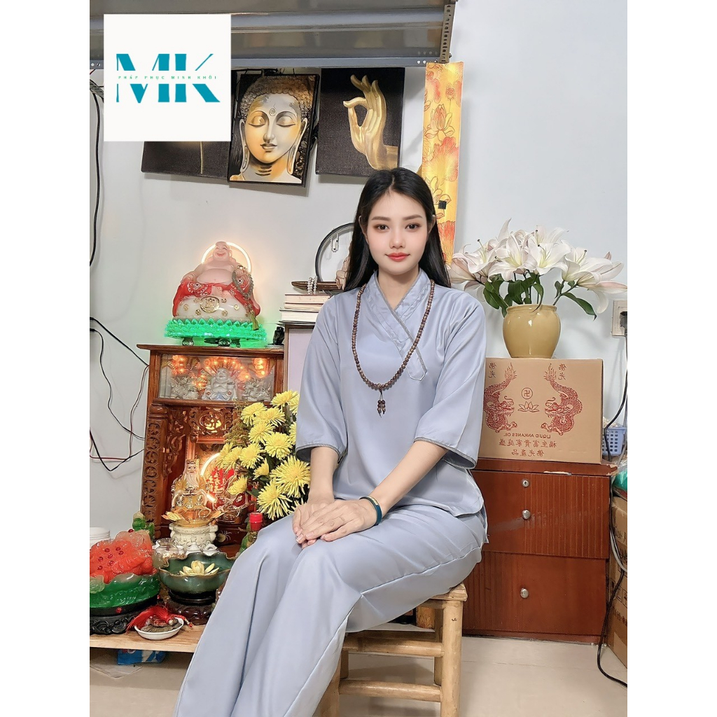 Đồ Lam Đi Chùa Nữ Kiểu La Hán