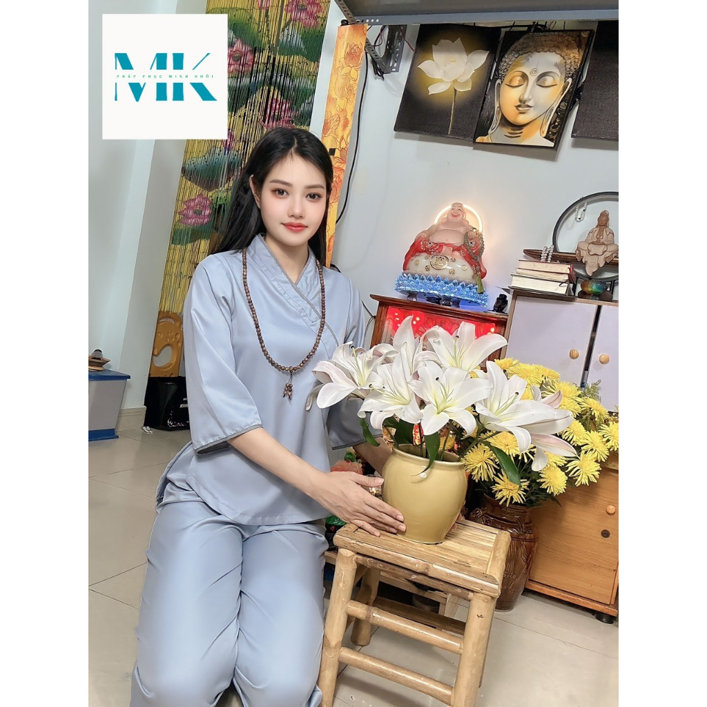 Đồ Lam Đi Chùa Nữ Kiểu La Hán
