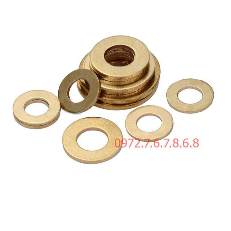 Long Đền Thau M6, Vòng Đệm Phẳng Đồng Thau M6