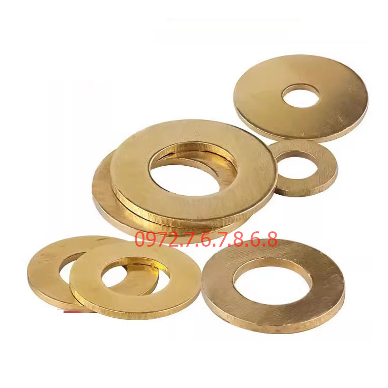 Long Đền Thau M6, Vòng Đệm Phẳng Đồng Thau M6