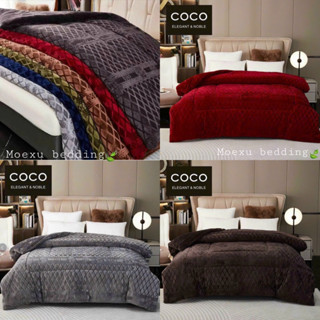 Chăn Lông Thỏ  COCO Siêu Ấm 2m3x2m nặng 3,5kg mẫu mới hot nhất 2023