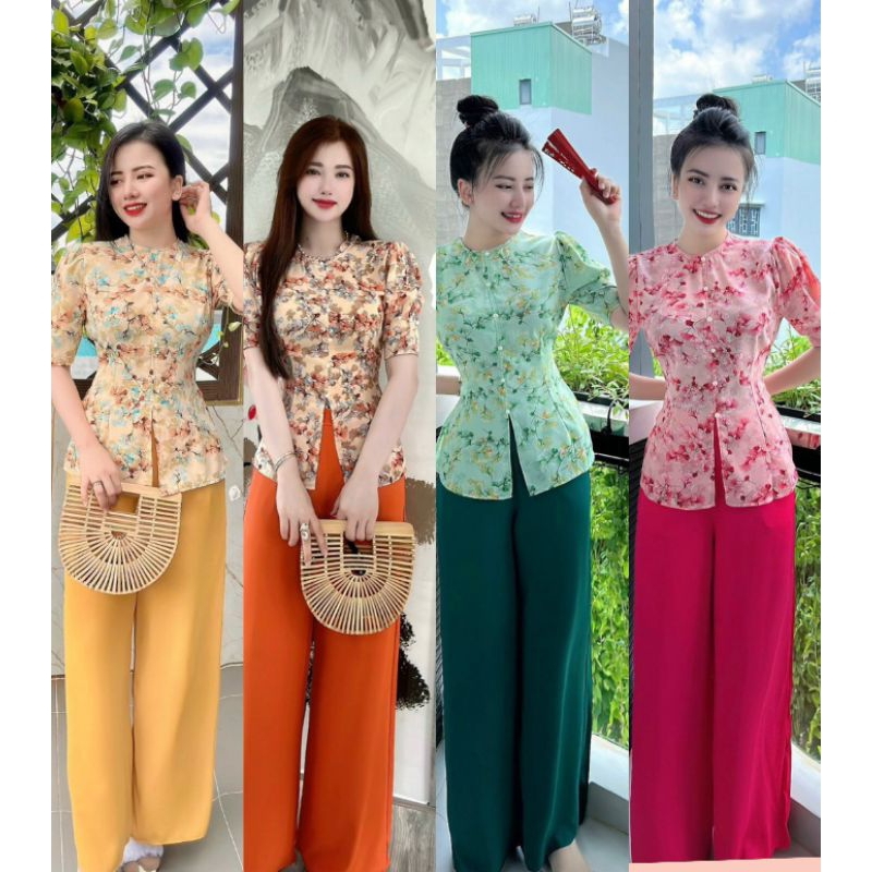 SET BÀ BA TAY BÚP , NÚT NGỌC , LỤA MANGO