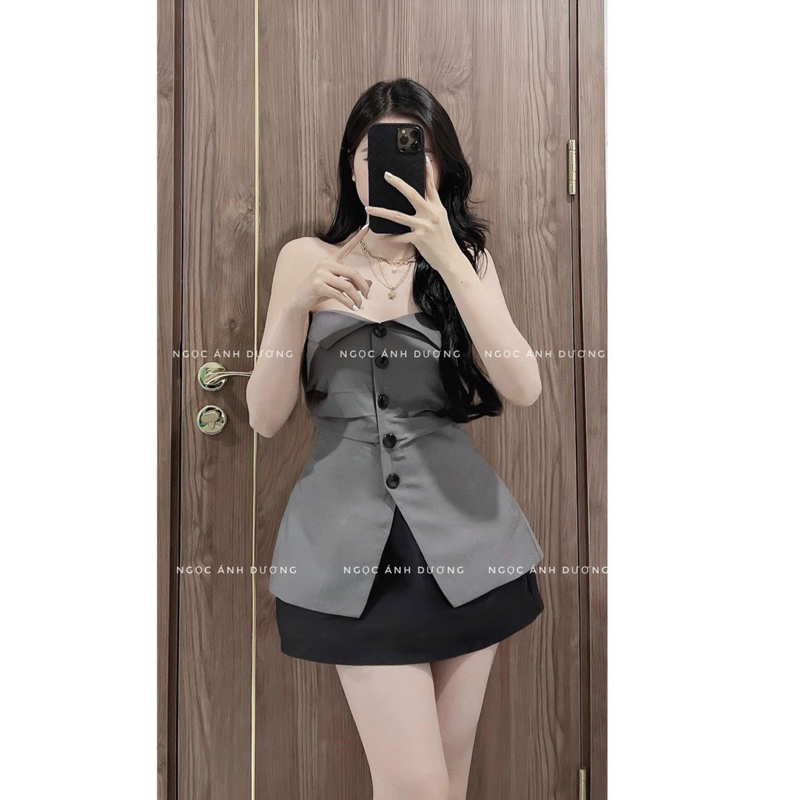 🌸 ÁO ỐNG CÚP PHỐI NÚT 60-90kg  🩼 Bigsize Rin Heo