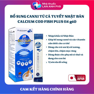 CALCIUM COD FISH PLUS (Hàng nhập khẩu) - Bổ sung canxi từ cá tuyết Nhật Bản, giúp phát triển chiều cao, xương chắc khỏe.