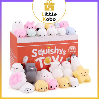 [Có Hộp] Squishy Mochi Xả Stress Đồ Chơi Trẻ Em Thú Mochi Hoạt Hình Cao Su Silicon Dẻo Bóp Vui Nhộn